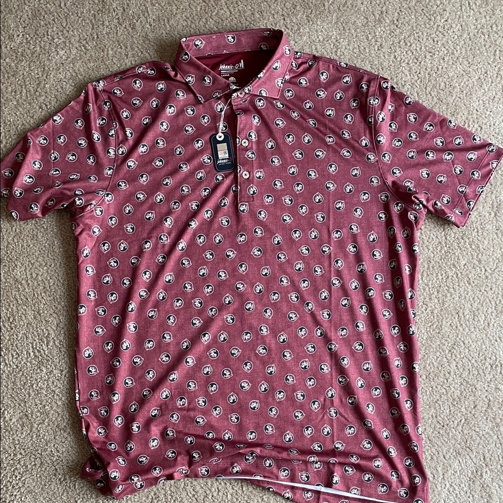 johnnie-O Men's FSU Patterned Polo Shirt